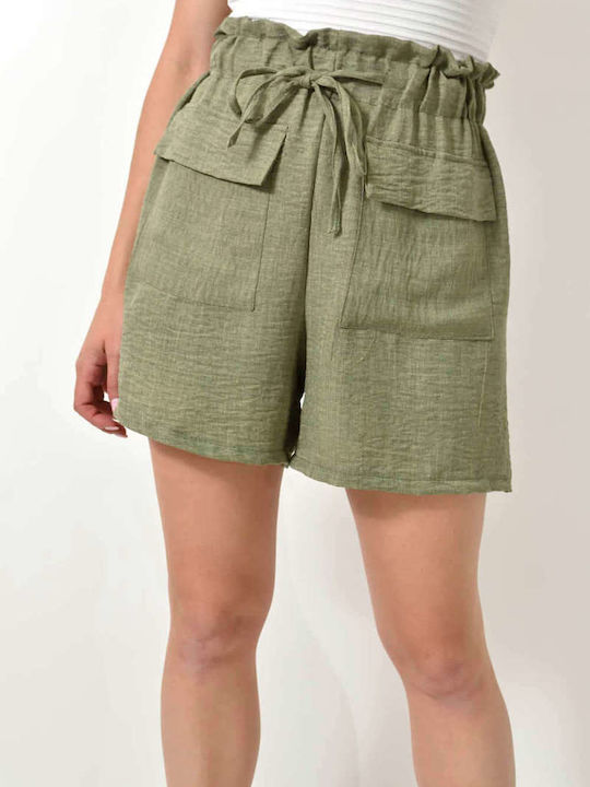 Potre Women's Linen Shorts Haki