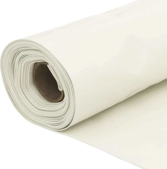 vidaXL Umbrela Sail Alb pe Rulou cu acoperire PVC 1.2x4m