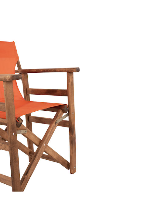 Director's Chair Wooden Limnos Orange 1pcs 57x54x88.5cm.