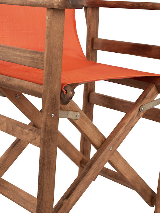 Director's Chair Wooden Limnos Orange 1pcs 57x54x88.5cm.