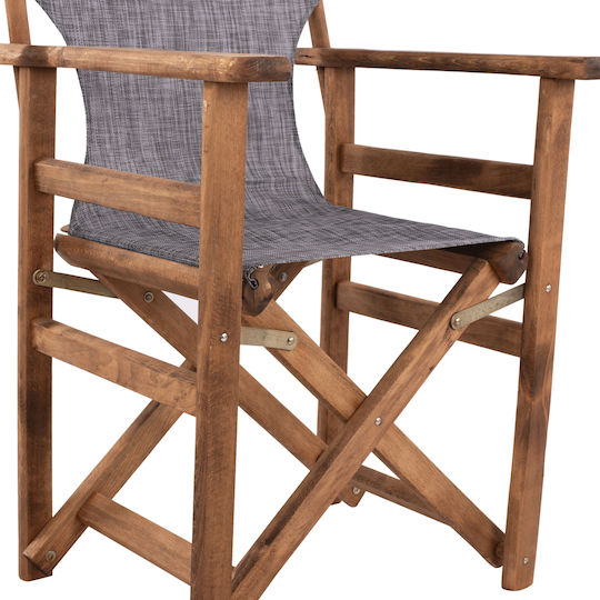 Καρέκλα Σκηνοθέτη Ξύλινη Λήμνος Γκρί 57x54x88.5εκ.