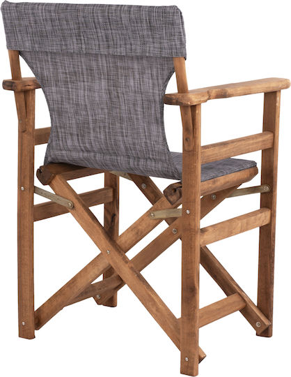 Καρέκλα Σκηνοθέτη Ξύλινη Λήμνος Γκρί 57x54x88.5εκ.
