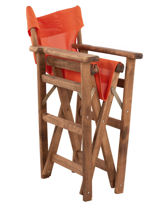 Director's Chair Wooden Limnos Orange 1pcs 57x54x88.5cm.