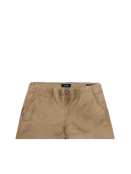 Double Bermudă de Bărbați Chino Lt Camel