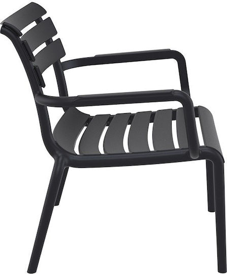 Scaun de exterior Polipropilenă Paris Lounge Negru