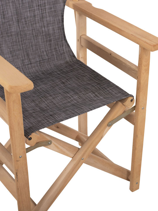 Καρέκλα Σκηνοθέτη Ξύλινη Λήμνος Γκρί 57x54x88.5εκ.