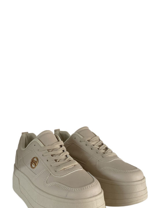 Famous Shoes Damen Sneakers Beige