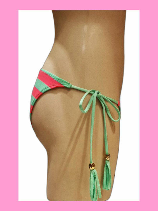 Bluepoint Solids Bikini Slip with Ties Green