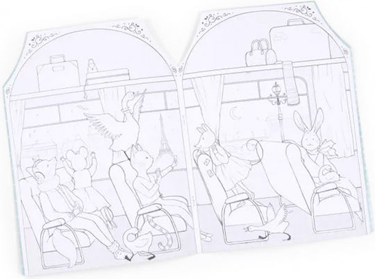 Malbuch Aufkleber Kleine Tanzschule Moulin Roty