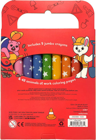 Ooly Work Zone Set de creioane colorate cu vârf gros în cutie 9buc Pachet de 1 ambalaje