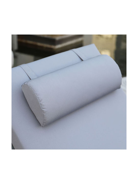 Woodwell Μαξιλάρι Ξαπλώστρας με Πλάτη Sunlounger Γκρι 60x196εκ.