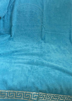 Linea Home Medusa Turquoise Cotton Beach Towel 160x86cm