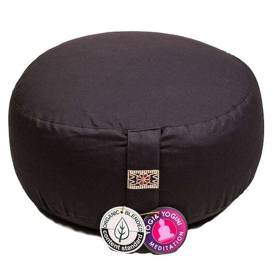 Meditation Set Round Cushion Black + Zabuton Cushion Black