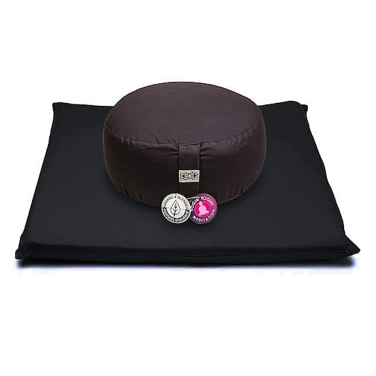 Black Meditation Cushion Zabuton Meditation Mat 65x65x5cm