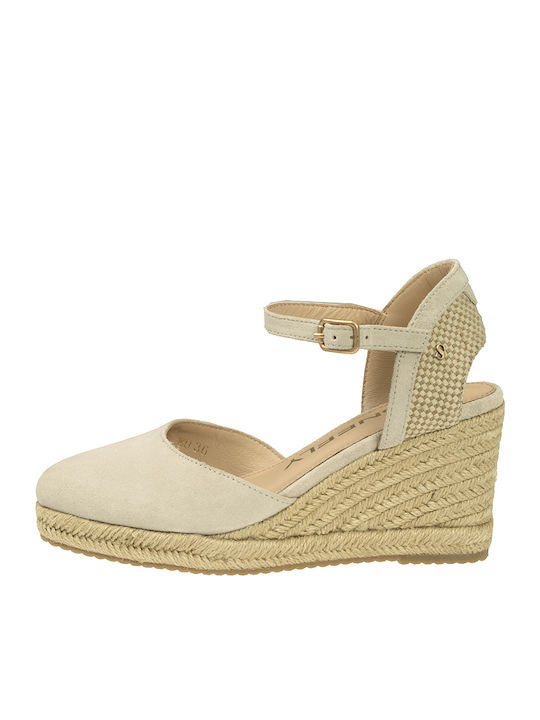 Platforme Dama De Vară Tip Espadrile Bej
