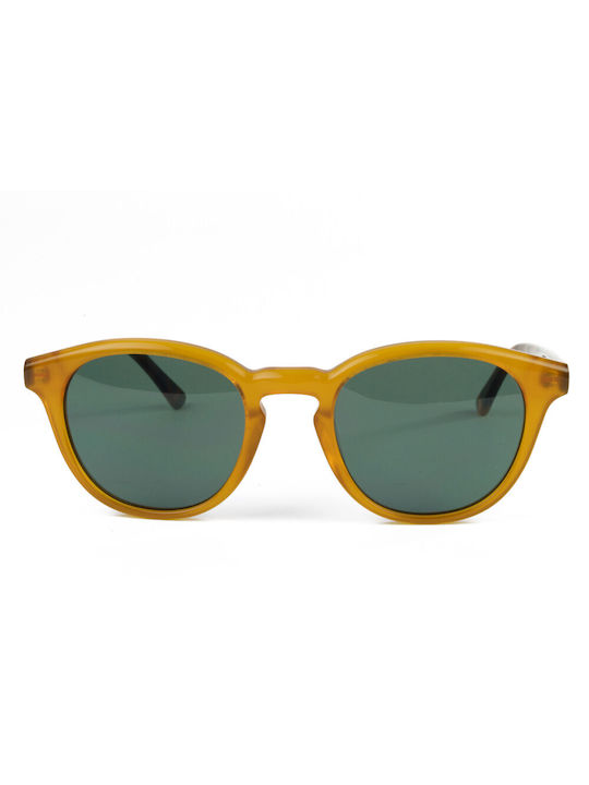 The Glass of Brixton Sunglasses with Yellow Plastic Frame and Green Lens BS234 06