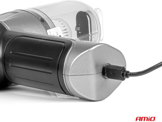 AMiO Car Handheld Vacuum Dry Vacuuming with Power 70W Rechargeable 12V Transparent