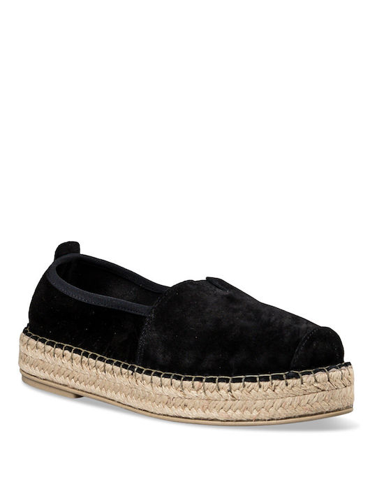 Envie Shoes Wildleder Damen Espadrilles in Schwarz Farbe