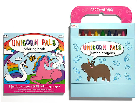 Coloring Set Colored Pencils Portable Unicorns