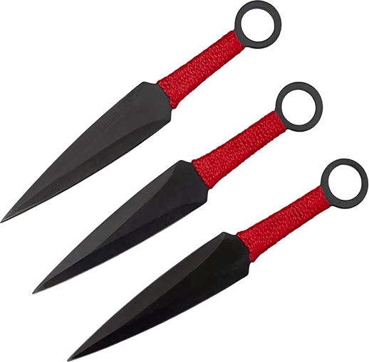 Set Three Throwing Knives Ideallstore Stainless Steel Includes Sheath