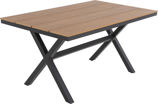 Tisch Stabil Tawnee Charcoal 150x89.5x73cm