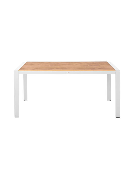 Маса Външно Пространство Алуминиево Goya Бял 160x80x75бр