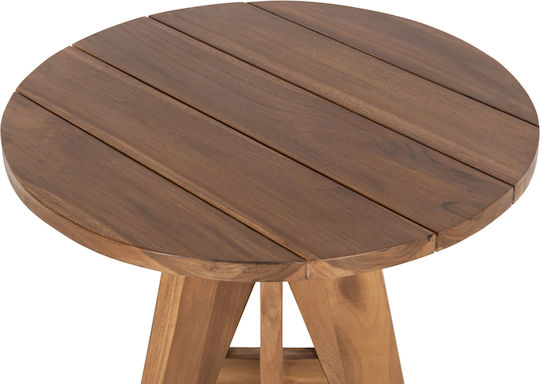 Tisch für kleine Außenbereiche Stabil Leo Natural 60x60x75cm