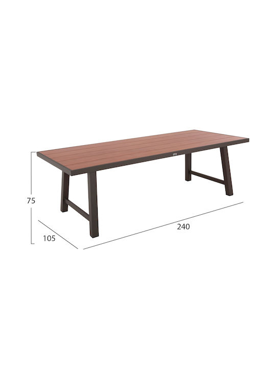 Tisch Stabil Ecru 240x105x75cm