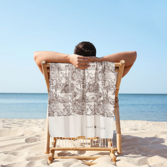 Greenwich Polo Club Beach Towel Cotton Beige 180x80cm.