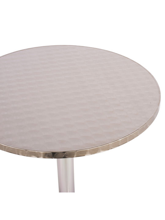 Frodo Outdoor Dinner Aluminum Table Silver 60x60x70cm