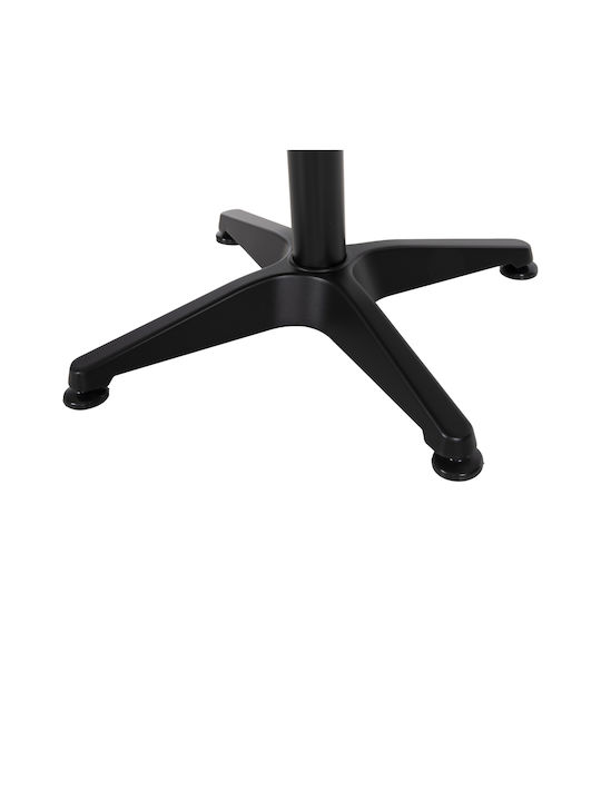 Outdoor Dinner Free Standing Metal Table Black 60x60x70cm