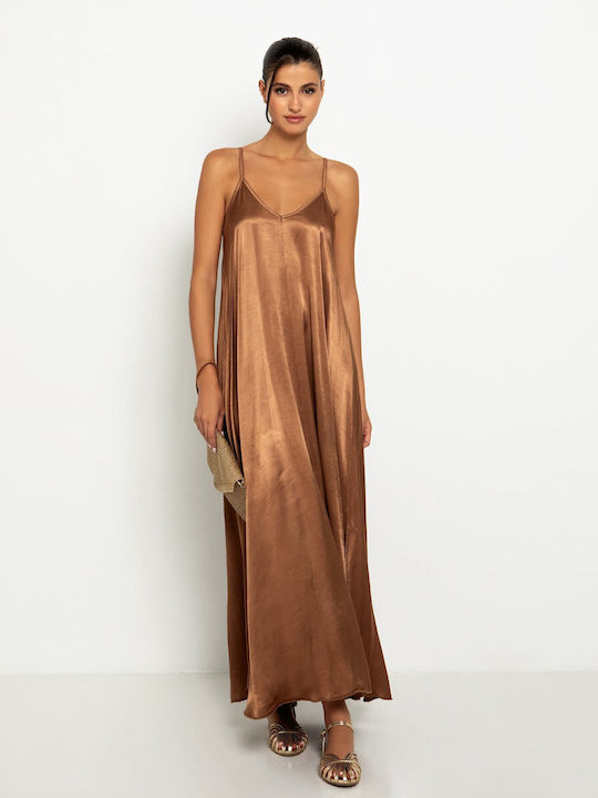 Toi&Moi Slip Dress Dress Brown