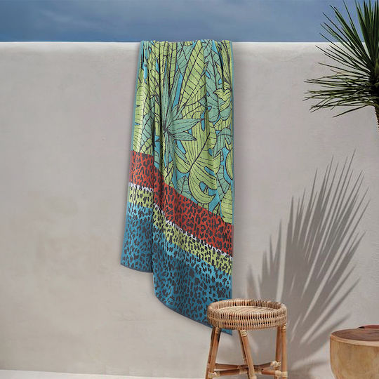 Nef-Nef Homeware Beach Towel Cotton Petrol Blue 180x100cm.