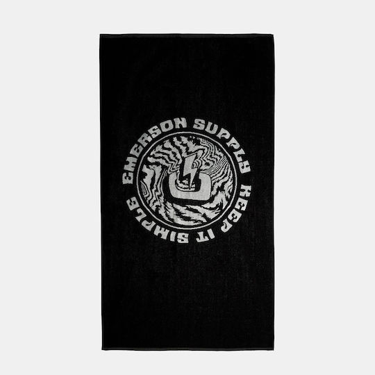 Emerson Beach Towel Cotton Black 160x86cm.