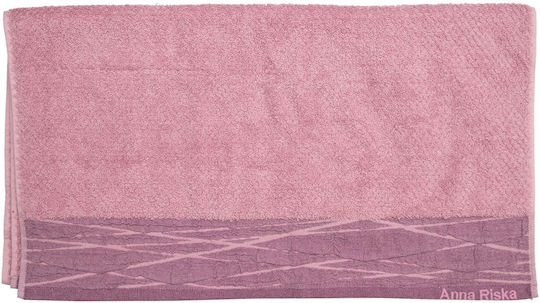 Anna Riska Πετσέτα Σώματος Nefeli 70x140εκ. Lilac Pink Βάρους 600gr/m²