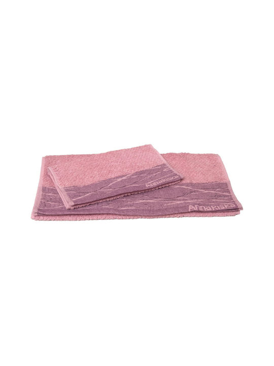 Anna Riska Bath Towel Nefeli 70x140cm Lilac Pink Weight 600gr/m²