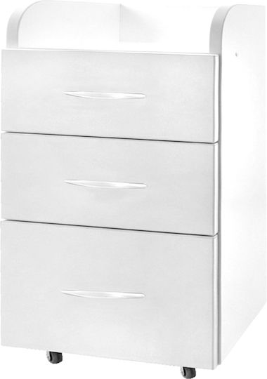 Beauty Roll Hair Salon Maintenance Cart with 3 Drawers 41cm