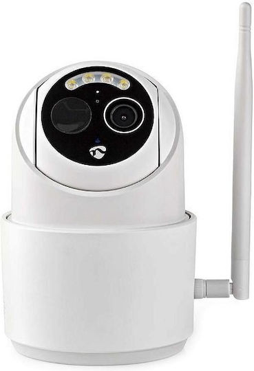 Nedis Smartlife IP Überwachungskamera Wi-Fi Full HD 1080p Wasserdicht Batteriebetrieben mit Zwei-Wege-Kommunikation und Objektiv 2.4mm