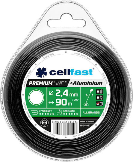 Cellfast Aluminum Round Brush Cutter Trimmer Line 2.4mm 90m