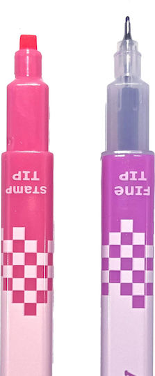 Double-ended Markers Square Stamp Thin Tip Set 12