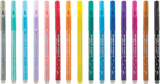 Rainbow Sparkle Glitter Markers Set 15 Colors
