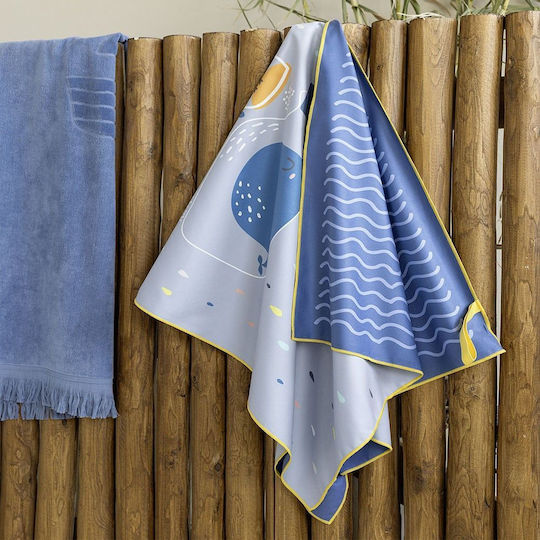 Nima Message In A Bottle Kids Beach Towel Blue 140x70cm