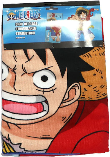 Aymax One Piece Παιδική Πετσέτα Θαλάσσης Γαλάζια 140x70εκ.