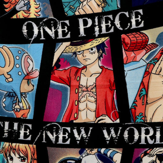 Aymax One Piece Παιδική Πετσέτα Θαλάσσης Μαύρη 140x70εκ.