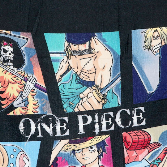 Aymax One Piece Παιδική Πετσέτα Θαλάσσης Μαύρη 140x70εκ.
