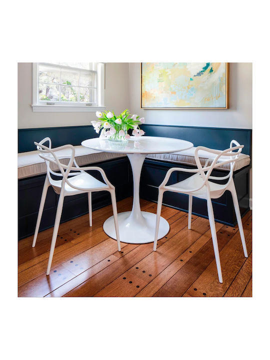 Abstract Dining Room Polypropylene Chair Abstract-leuko 46x44.5x83cm