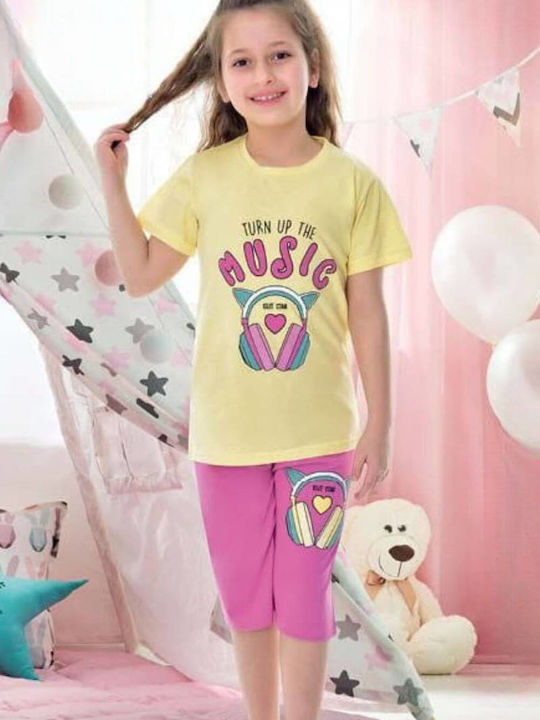 Elit Star Kids Pyjamas Summer Cotton YELLOW