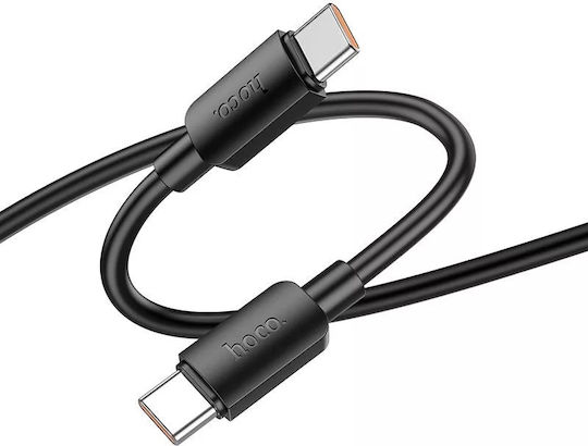 Hoco USB 2.0 Cable USB-C male - USB-C 100W PD Μαύρο 1m HOC-X96c-BK