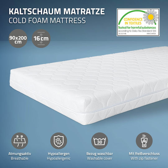 ML-Design Single Mattress Double-Sided 90x200x16cm