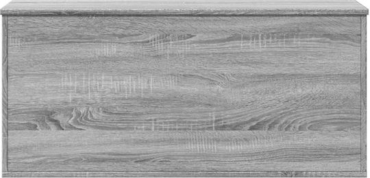 vidaXL Декоративна куфар Дърво Сив 100x42x46бр